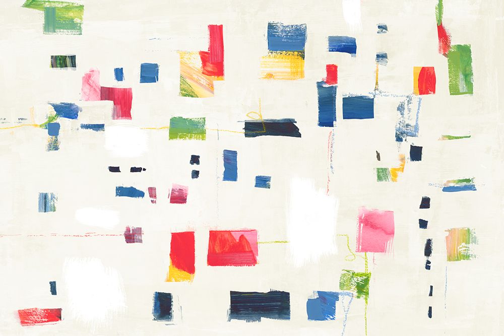 Colorful Abstract Grid Composition art print by Hannah Dawson for $57.95 CAD