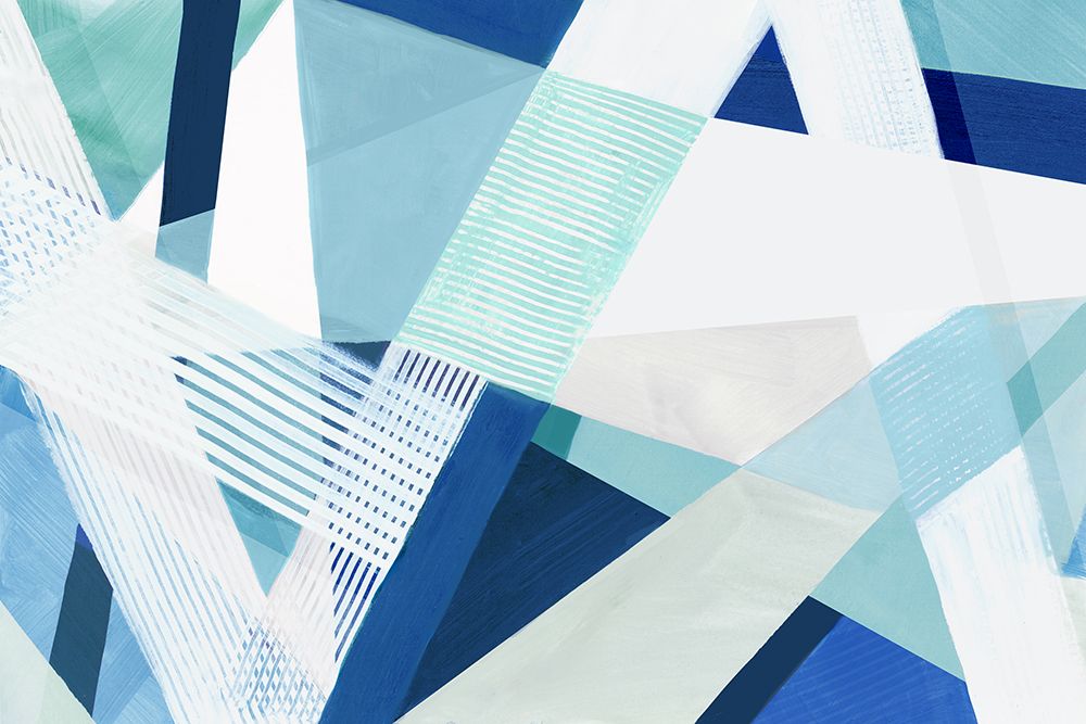 Geometric Harmony in Blue Tones art print by Hannah Dawson for $57.95 CAD