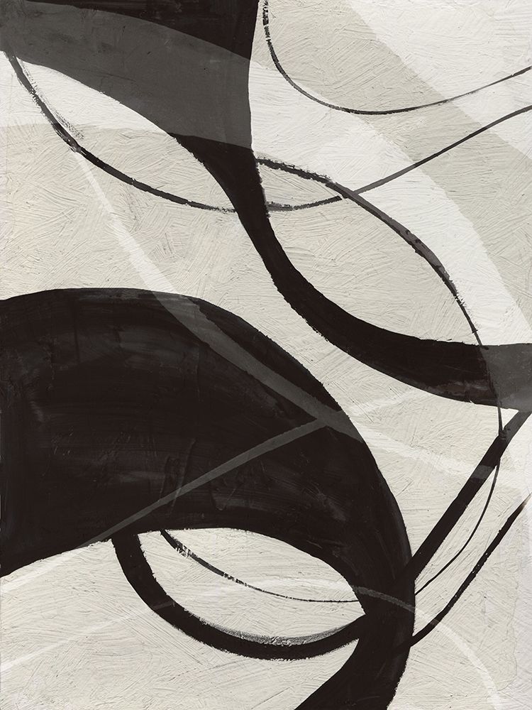 Flowing Black and White Curves art print by Hannah Dawson for $57.95 CAD