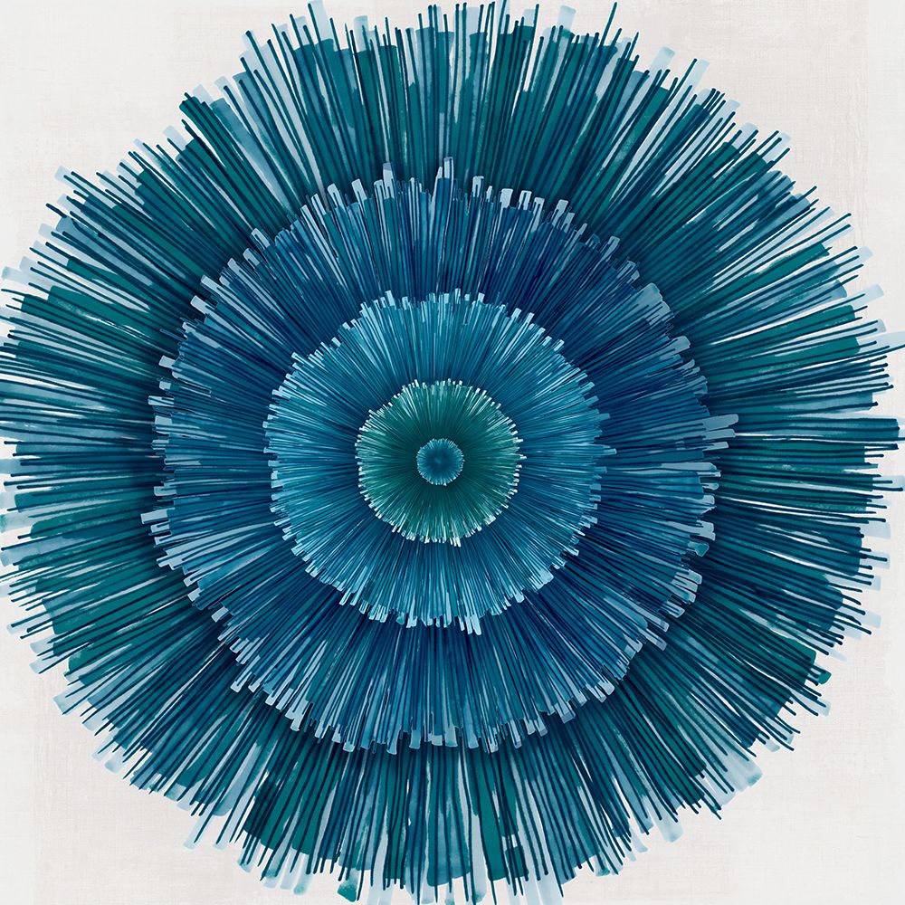 Radial Blue Burst Formation art print by Hannah Dawson for $57.95 CAD