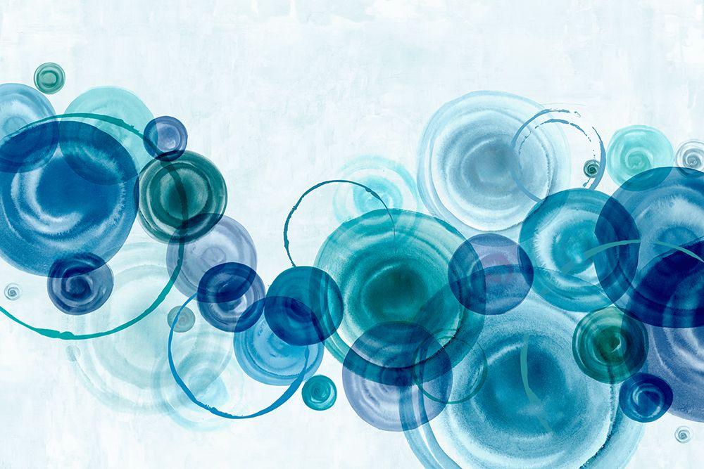 Circles of Blue Harmony art print by Hannah Dawson for $57.95 CAD