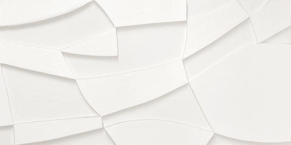 Curved White Geometric Relief art print by Hannah Dawson for $57.95 CAD