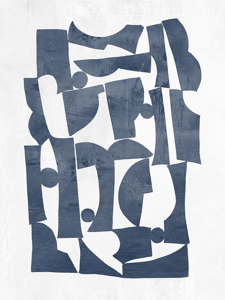 Geometric Harmony in Blue Forms II art print by Hannah Dawson for $57.95 CAD