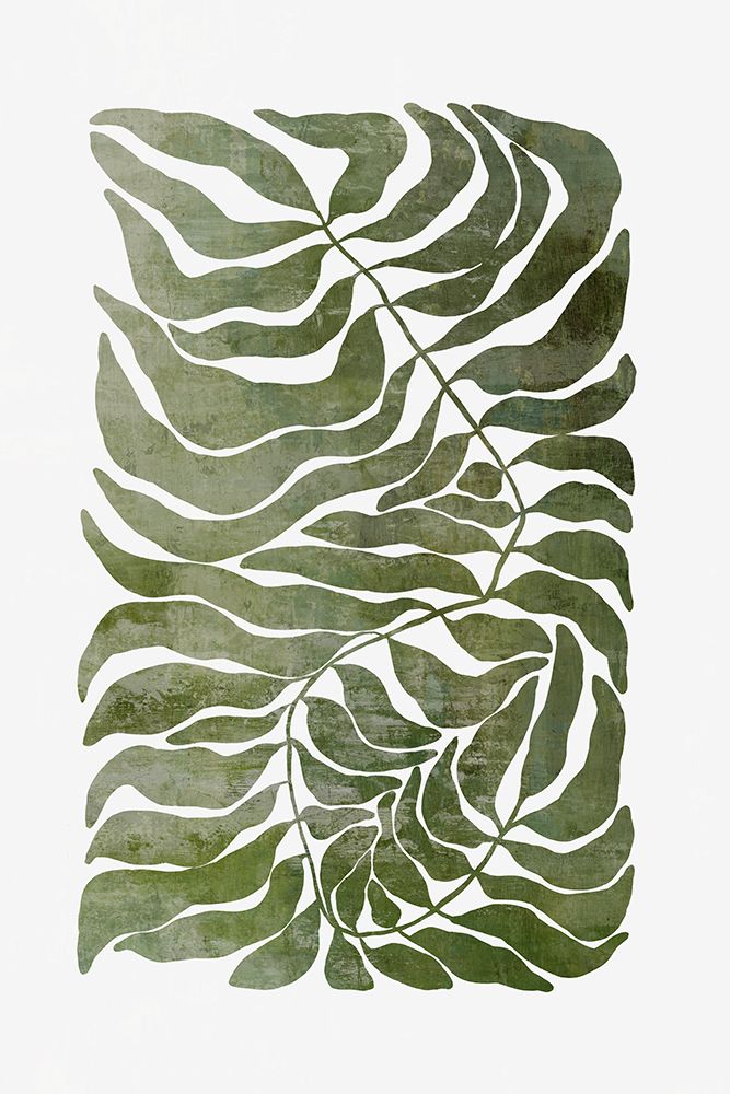 Green Leaves Against White Canvas I art print by Hannah Dawson for $57.95 CAD