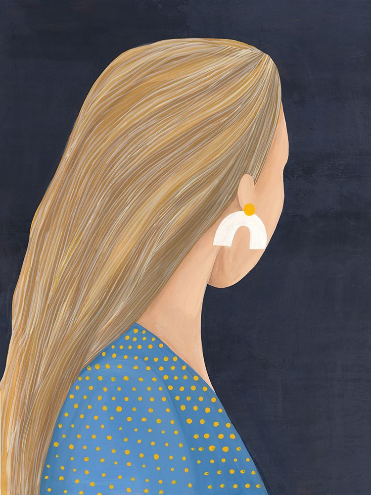 Woman in Blue Polka Dots art print by Hannah Dawson for $57.95 CAD
