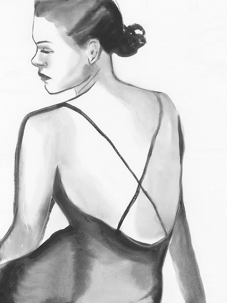 Elegant Poise in Monochrome Dress art print by Hannah Dawson for $57.95 CAD