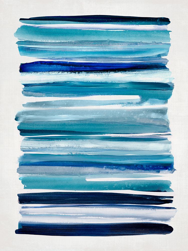 Blue Horizon Stripes I art print by Hannah Dawson for $57.95 CAD