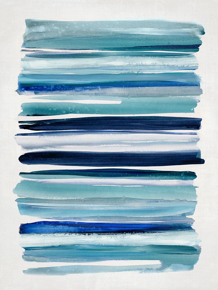 Blue Horizon Stripes II art print by Hannah Dawson for $57.95 CAD