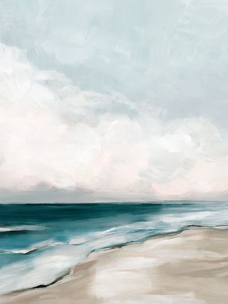 Calm Shoreline Under Overcast Sky art print by Hannah Dawson for $57.95 CAD