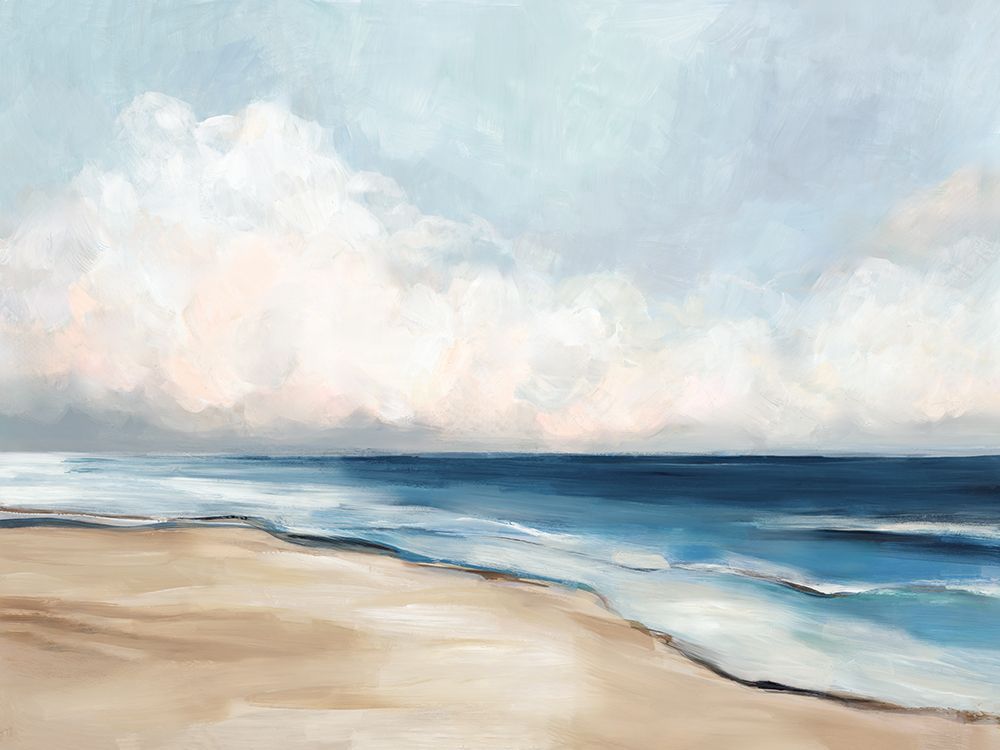 Tranquil Shoreline with Gentle Waves art print by Hannah Dawson for $57.95 CAD