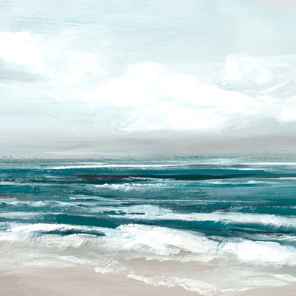 Ocean Waves Under Soft Sky I art print by Hannah Dawson for $57.95 CAD
