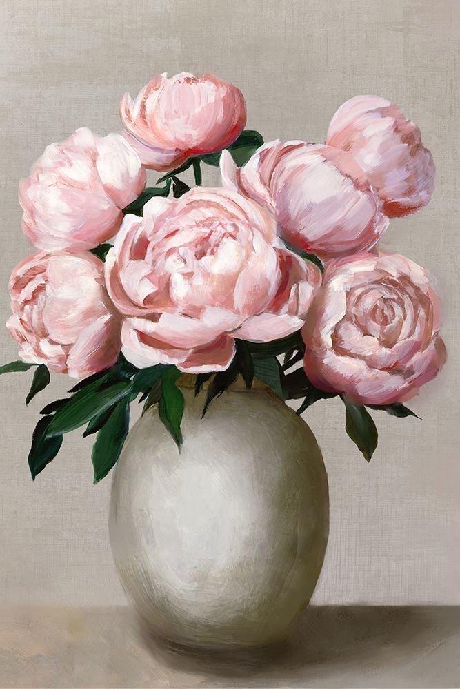 Blossoming Peonies in Simple Vase art print by Hannah Dawson for $57.95 CAD