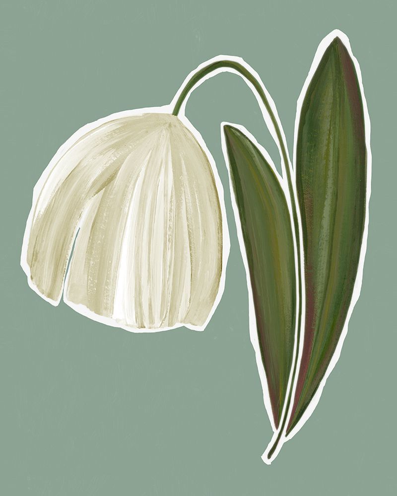 Gentle Bloom on Green Canvas art print by Hannah Dawson for $57.95 CAD