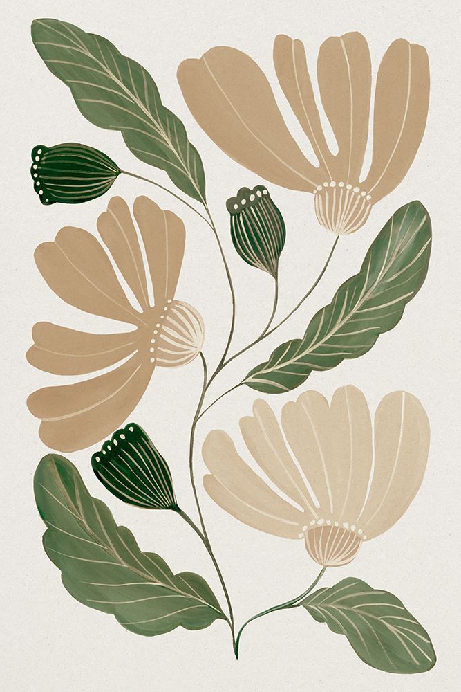Botanical Harmony in Earth Tones I art print by Hannah Dawson for $57.95 CAD