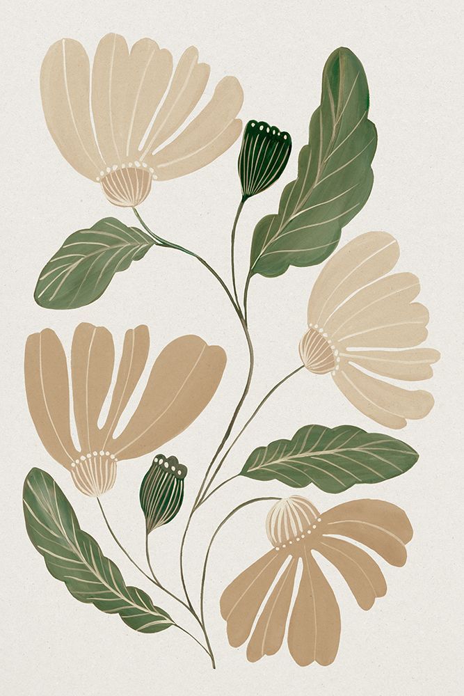 Botanical Harmony in Earth Tones II art print by Hannah Dawson for $57.95 CAD