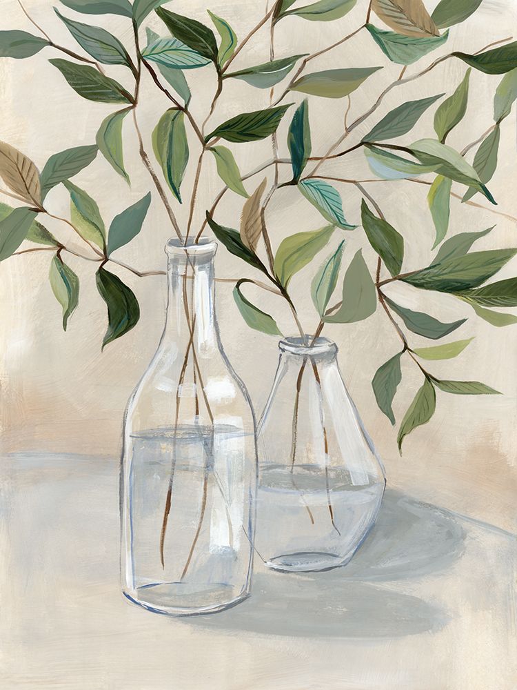 Leaves in Glass Vases art print by Hannah Dawson for $57.95 CAD