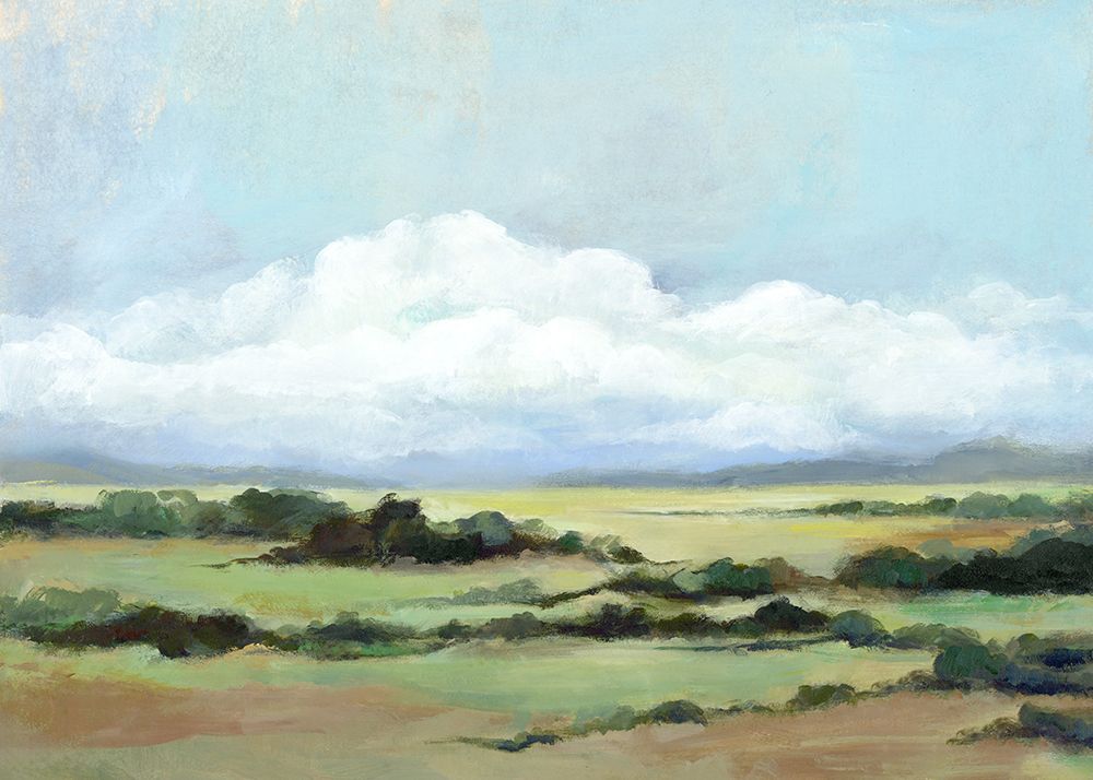 Expansive Fields Under Soft Clouds art print by Hannah Dawson for $57.95 CAD