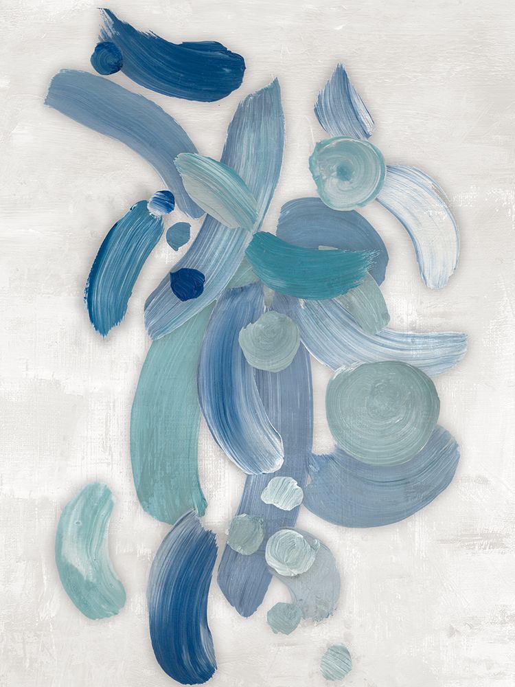 Brushstrokes in Cool Blues art print by Hannah Dawson for $57.95 CAD