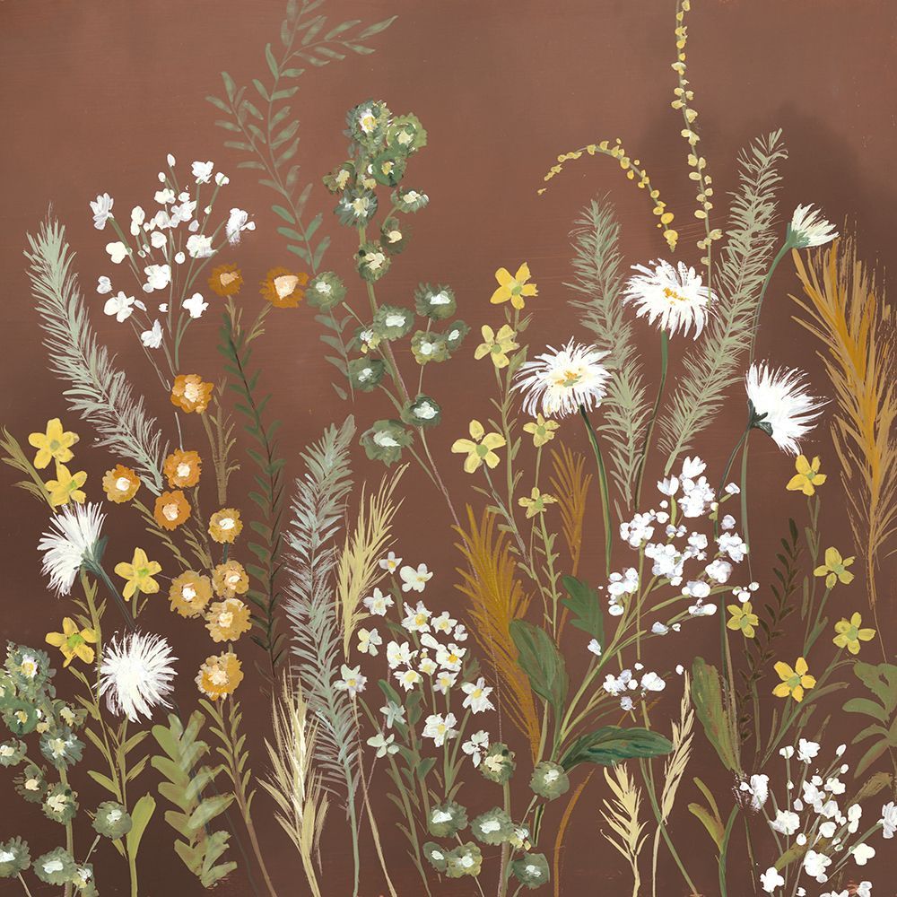 Wildflowers on Earthy Canvas art print by Hannah Dawson for $57.95 CAD