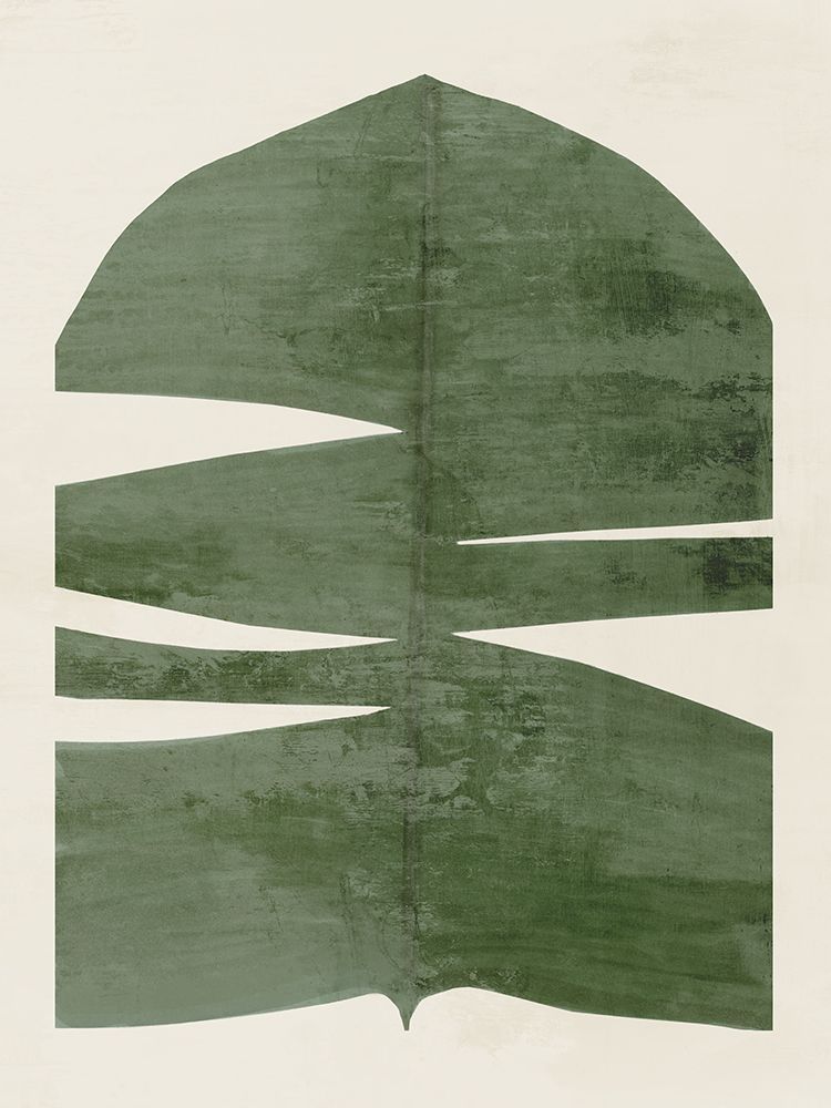 Green Fronds on Cream Canvas II art print by Hannah Dawson for $57.95 CAD