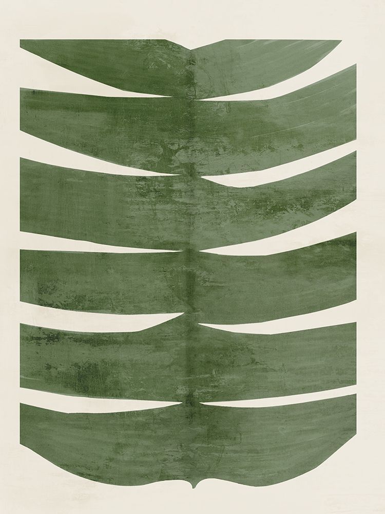 Green Fronds on Cream Canvas III art print by Hannah Dawson for $57.95 CAD