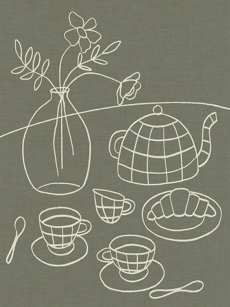 Tea Time Minimalism art print by Hannah Dawson for $57.95 CAD