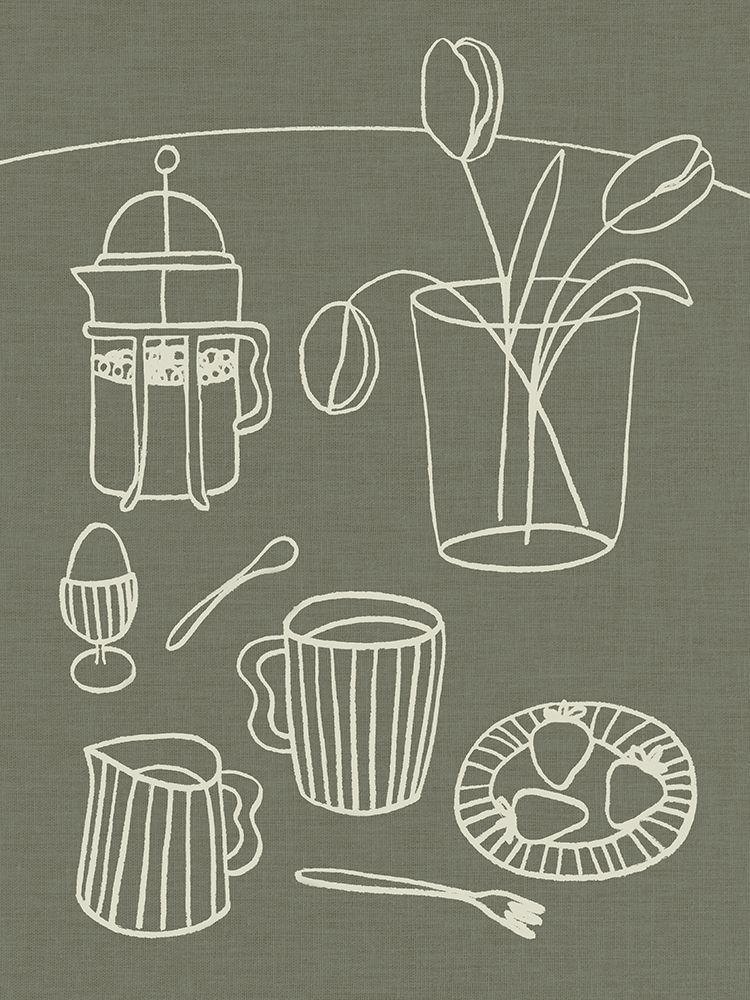 Simple Morning Table Arrangement art print by Hannah Dawson for $57.95 CAD
