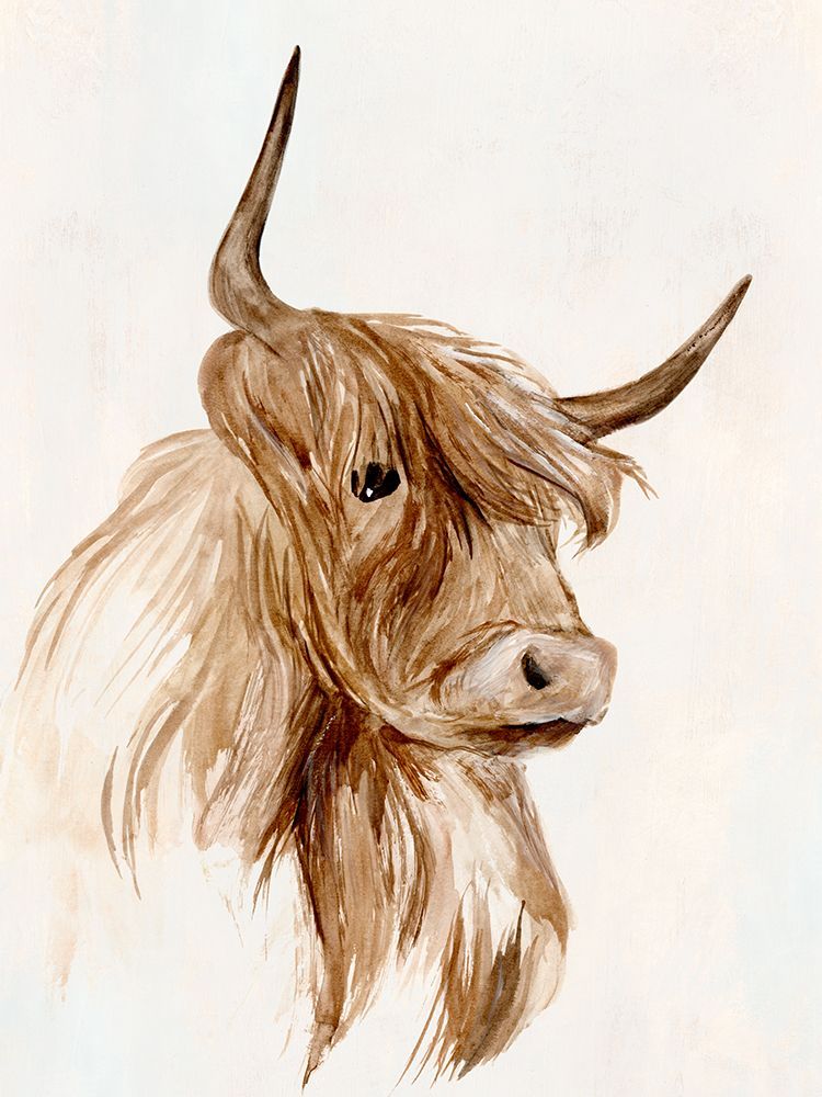 Highland Cows Gentle Gaze art print by Hannah Dawson for $57.95 CAD