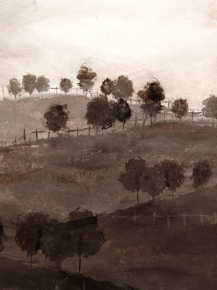 Misty Hills Under Dark Trees II art print by Hannah Dawson for $57.95 CAD