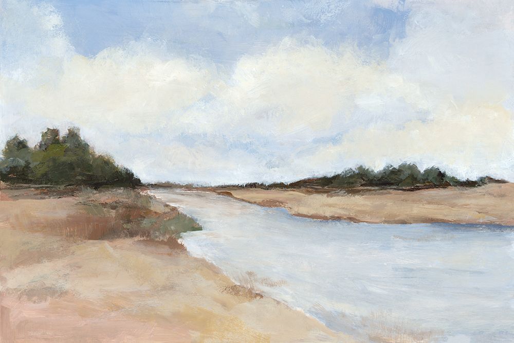 Riverbank Under Blue Skies art print by Hannah Dawson for $57.95 CAD