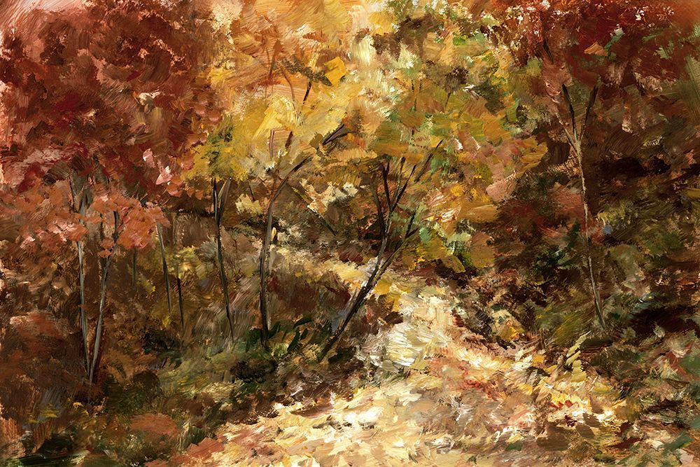 Golden Path Through Autumn Woods art print by Hannah Dawson for $57.95 CAD