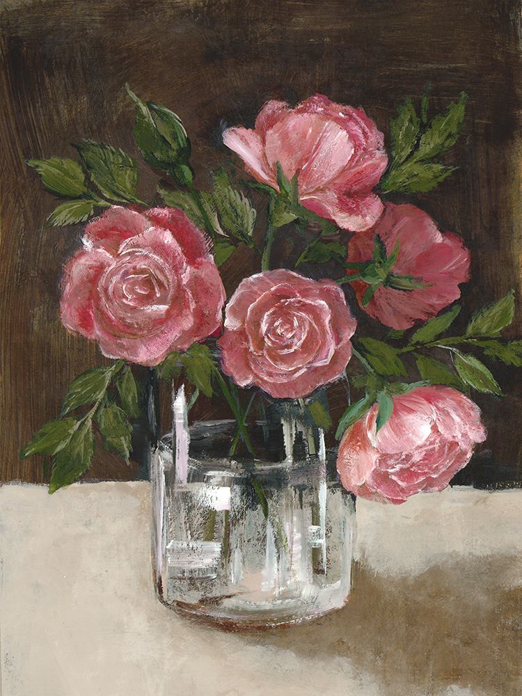 Vibrant Roses in Glass Vase art print by Hannah Dawson for $57.95 CAD
