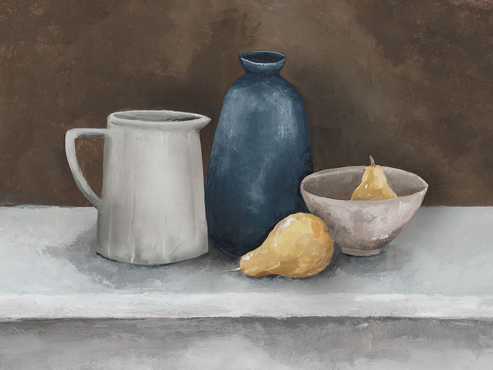 Still Life with Pears and Vessels art print by Hannah Dawson for $57.95 CAD