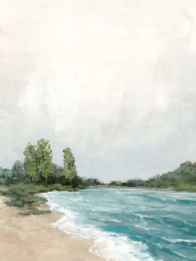 Tranquil Shoreline with Gentle Waves art print by Hannah Dawson for $57.95 CAD