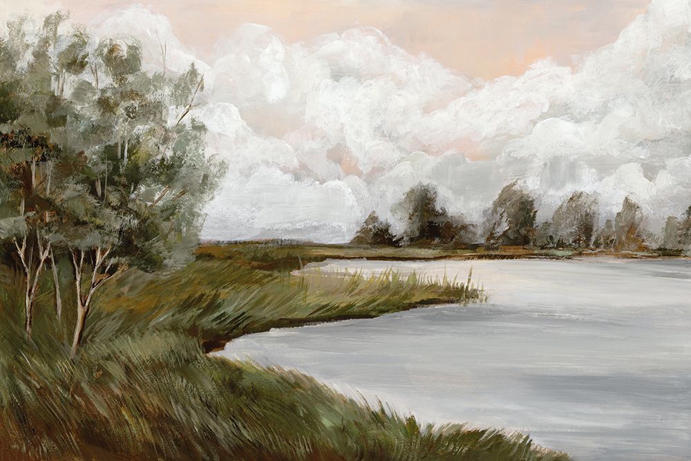 Tranquil Waters Under Clouded Skies art print by Hannah Dawson for $57.95 CAD