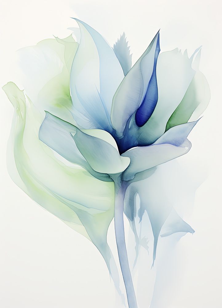 Watercolour Blue Bloom I art print by Raymond Powers for $57.95 CAD