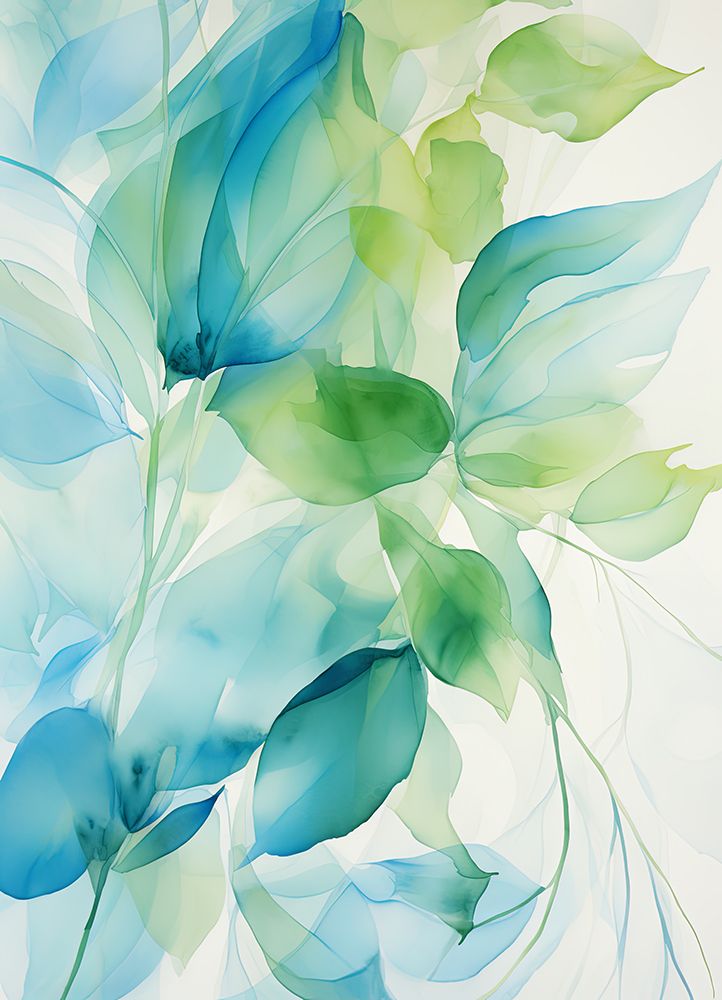 Watercolor Leaves I art print by Raymond Powers for $57.95 CAD