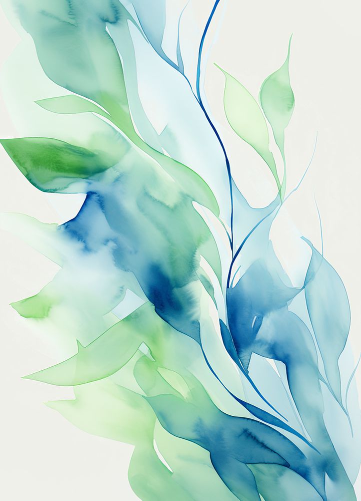 Watercolor Leaves II art print by Raymond Powers for $57.95 CAD