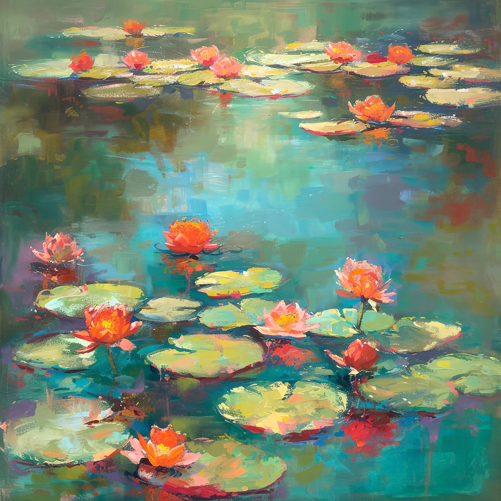 Lotus Pond II art print by Raymond Powers for $57.95 CAD