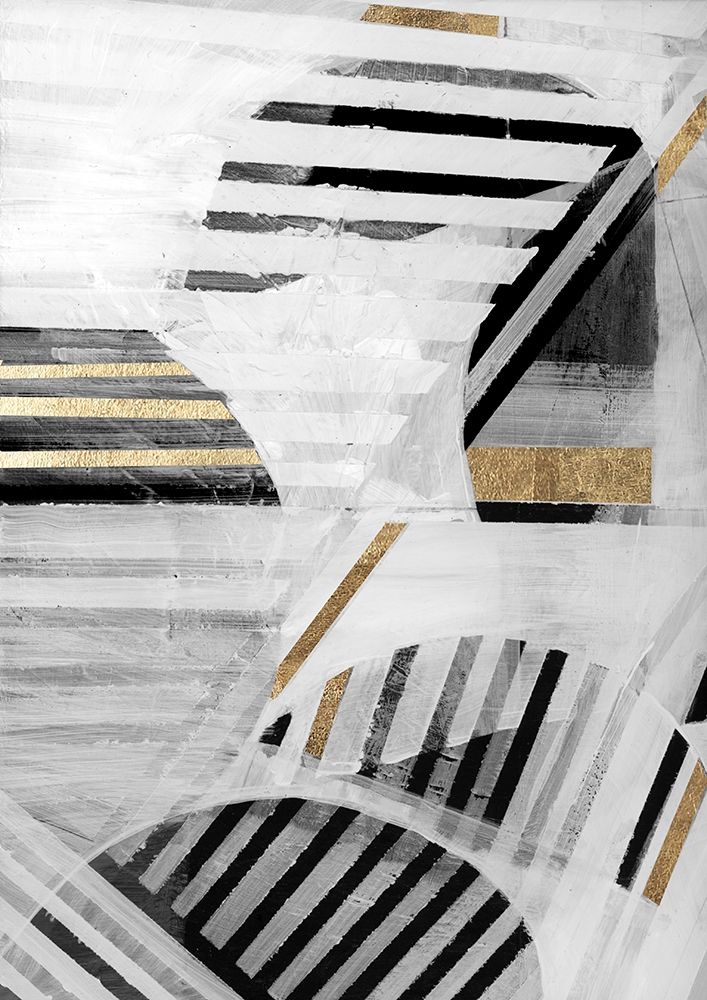 Black White Gold I art print by Cartissi for $57.95 CAD