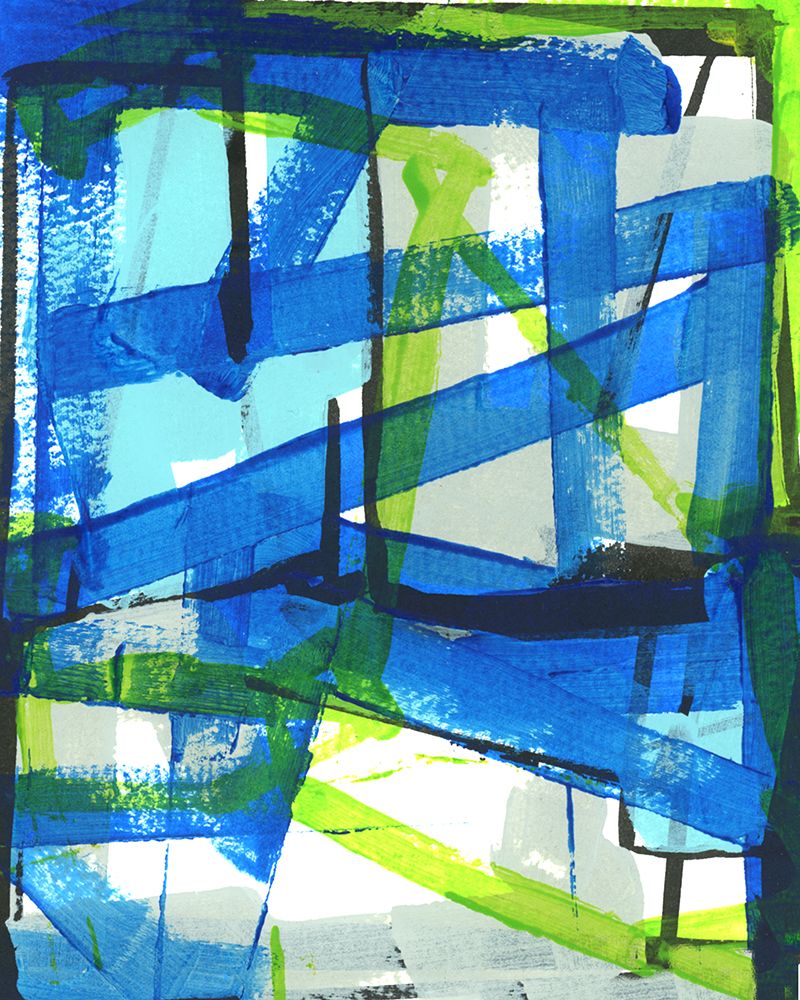 Blue Grid I art print by Cartissi for $57.95 CAD