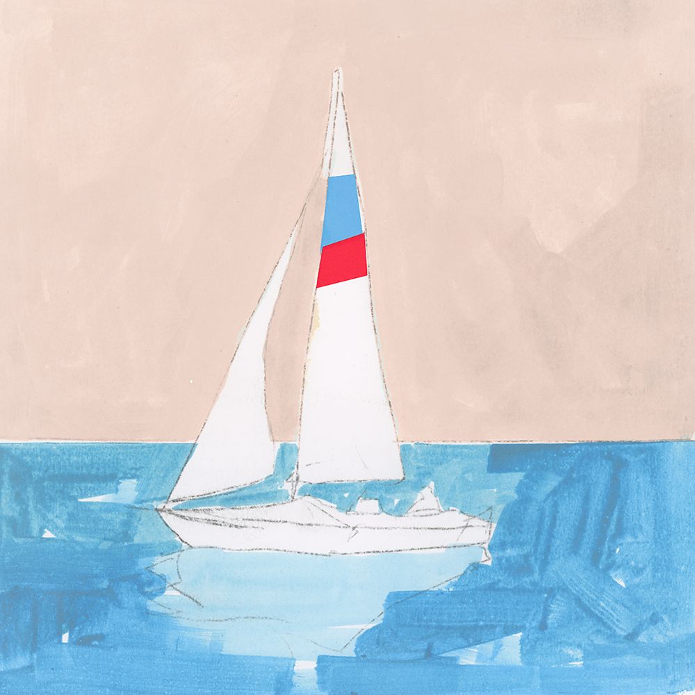 Sunset Sailing art print by Cartissi for $57.95 CAD