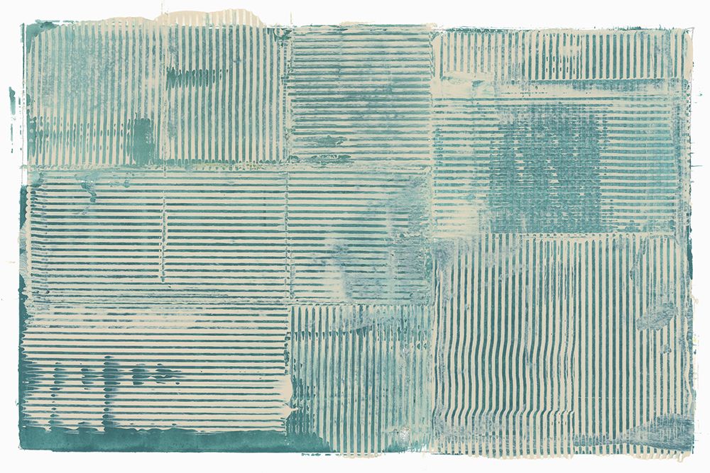Teal Linework II art print by Cartissi for $57.95 CAD