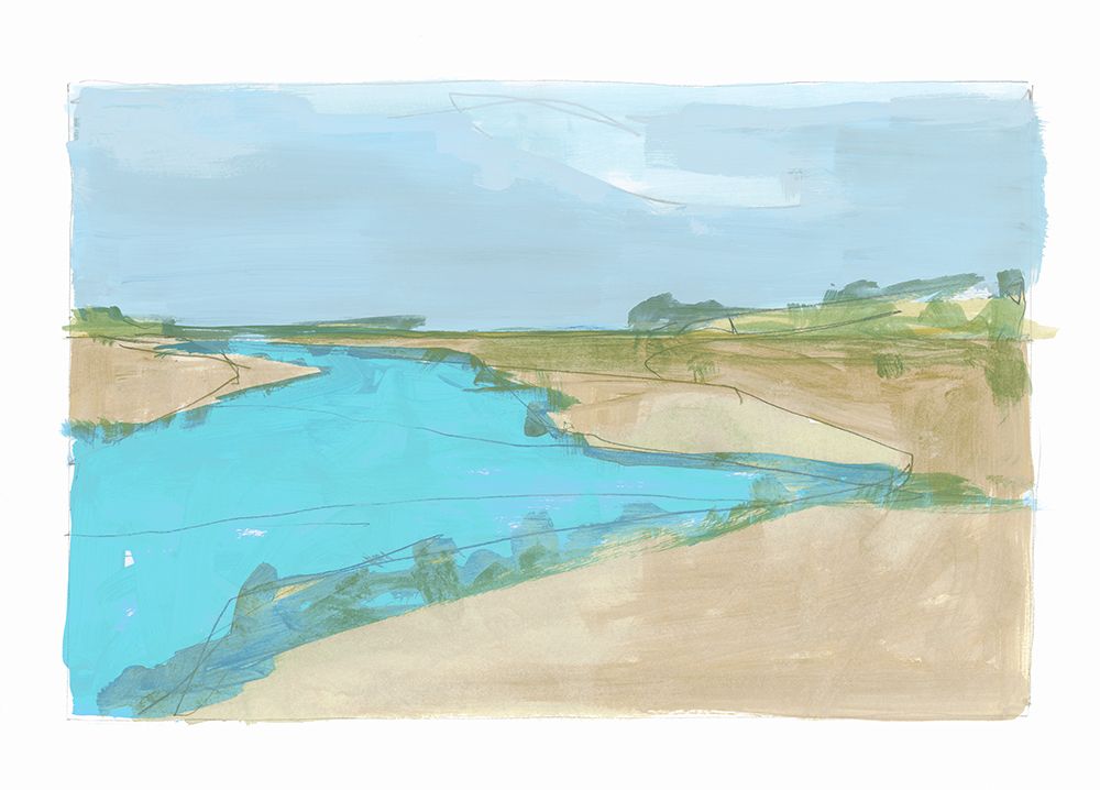 Distant Marshlands I art print by Cartissi for $57.95 CAD