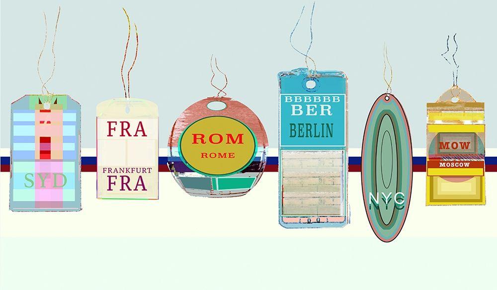 Travel Tags II art print by Cartissi for $57.95 CAD