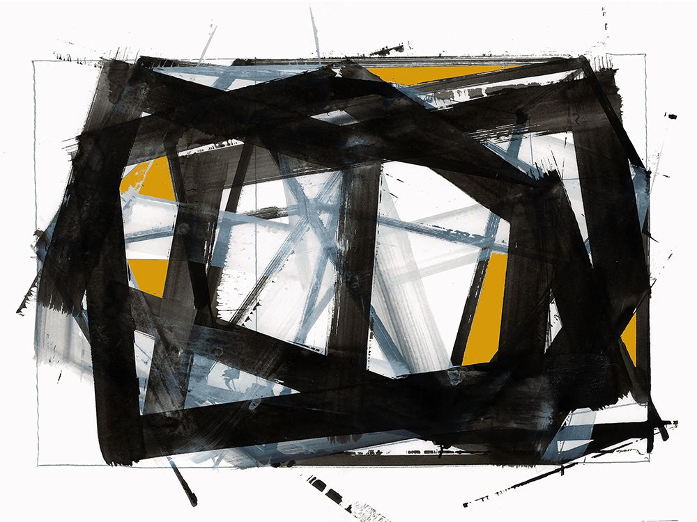Black and Gold I art print by Cartissi for $57.95 CAD