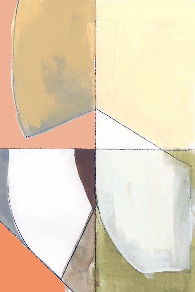 Creamsicle Shapes I art print by Cartissi for $57.95 CAD