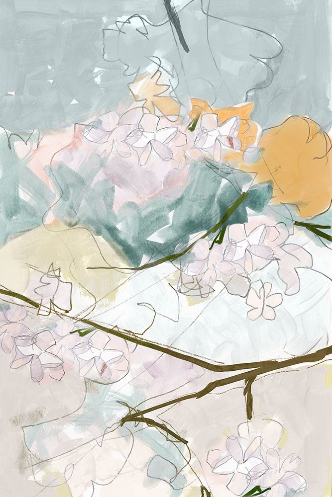 Indigo Florals II art print by Cartissi for $57.95 CAD