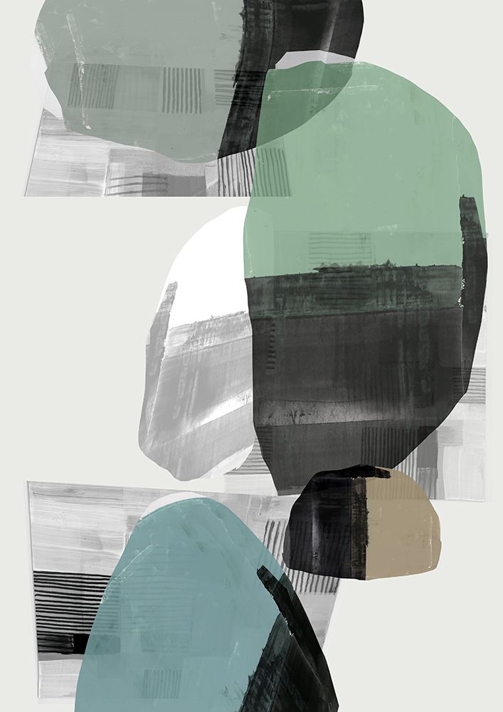 Inky Stripes and Blobs I art print by Cartissi for $57.95 CAD