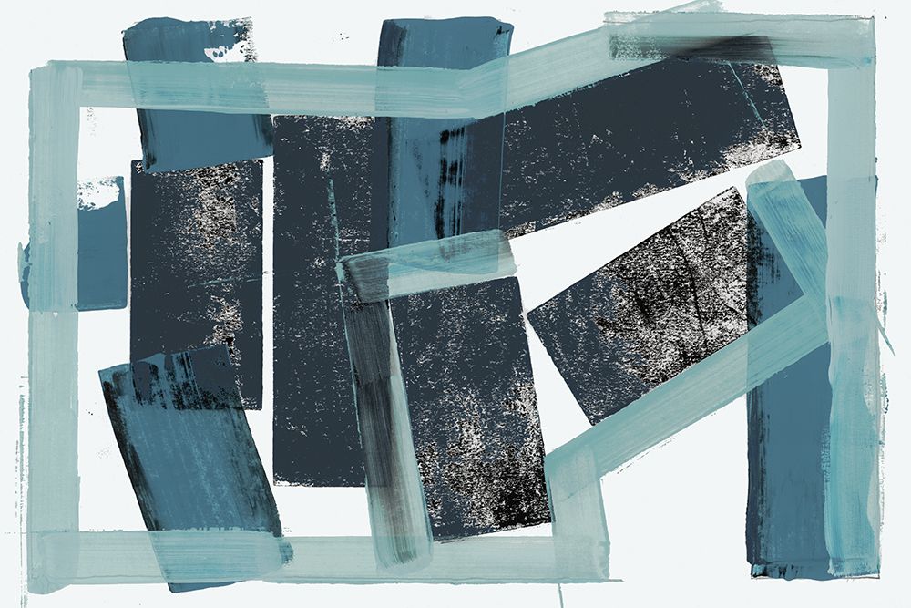 Blue Blocks I art print by Cartissi for $57.95 CAD